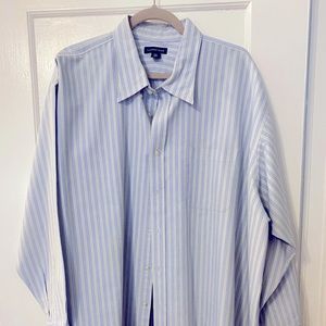 Nice Light Blue Shirt With Double White Stripes
